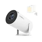 LQWELL HY300 PRO Mini Beamer + Nachtlicht Kombination, 4K 1080P Unterstützung, Android 11, kabellose Projektion, unterstützt Airplay Miracast, mit WiFi Bluetooth, tragbarer Projektor