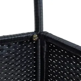 Estexo Polyrattan Beistelltisch 57 x 57 x 72 cm Schwarz