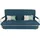 Mendler Schlafsofa HWC-M83, Schlafcouch Couch Sofa, Schlaffunktion Bettkasten Liegefläche, 190x185cm ~ Stoff/Textil dunkelblau