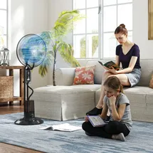 Homcom Ventilator 75 cm Standventilator Schwarz