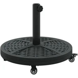 vidaXL Sonnenschirmständer mit Rollen für Ø38-48 mm Masten 13 kg Rund