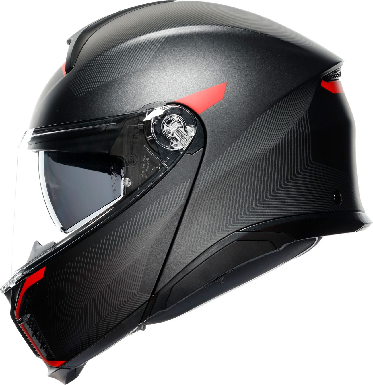 AGV Tourmodular Frequency, Klapphelm - Matt Dunkelgrau/Rot/Grau - XXL