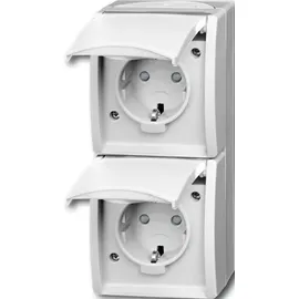 Busch-Jaeger Schuko-Steckdose 2-fach Weiß 2 St.