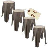 GarPet Hocker Kunststoff rund 4er Set