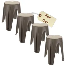 GarPet Hocker Kunststoff rund 4er Set