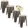 GarPet Hocker Kunststoff rund 4er Set