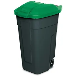 BRB Wertstoffsammler, Inhalt 100 Liter, Korpus anthrazit, Deckel grün