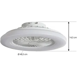 LINDBY Vedin 49 cm Deckenventilator Weiß