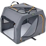 Hunter Hundetransportbox Alu-Gestell 76x50,5x48 cm, anthrazit/orange