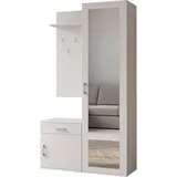 WFL GROUP Garderobenschrank Talia 100 x 180,5 x 35 cm Weiß