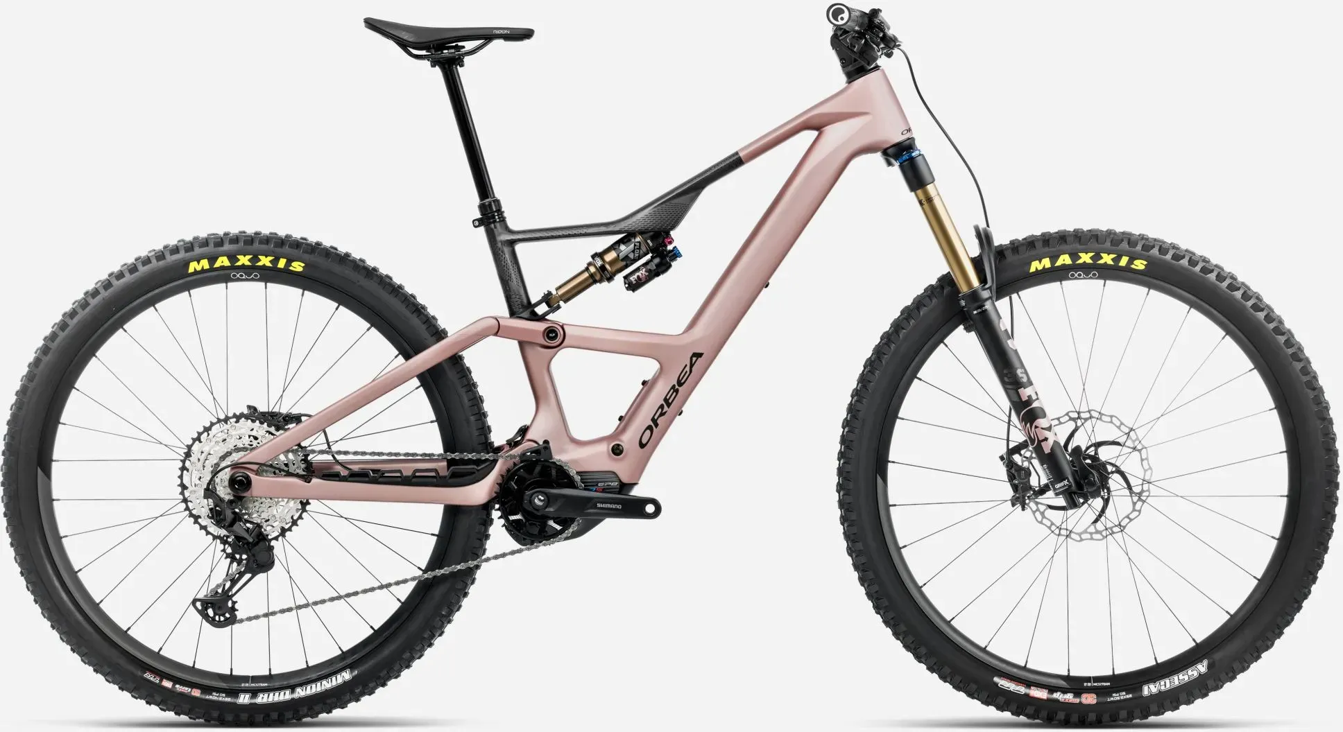Orbea Rise LT M10 420W 2025 - Desert Rose - Carbon Raw (Matt)