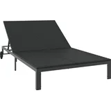 vidaXL Sonnenliege 206 x 62,5 x 74 cm Schwarz