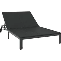 vidaXL Sonnenliege 206 x 62,5 x 74 cm Schwarz