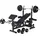 Gorilla Sports GORILLA SPORTS® Multifunktion Hantelbank - mit Hantelset 100kg, Hantelablage, Latzug, Dip-Station, Butterfly, Curlpult, Beincurler, Verstellbar, Schwarz/Weiß - Kraftstation, Trainingsbank