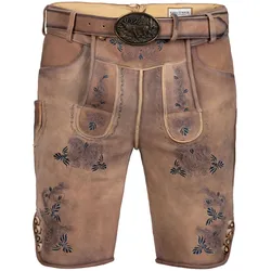 Kurze Wildbock Lederhose Peter blau sämisch