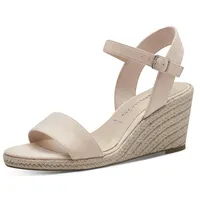 TAMARIS Damen Komfort Sandalen Keil 1-28300-42 Creme 251 Nude Textil... 41