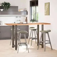 VidaXL Bartisch Hellbraun 200x80x112 cm Massivholz Eiche Rechteckig -