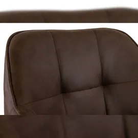 SAM Outillage Esszimmer Armlehnstuhl Wildlederoptik Metallbeine schwarz KIRIN