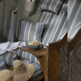 bene living Schleswig Pinie Zweisitzer PE mokka Modell 555