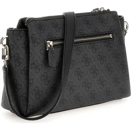 GUESS Handtasche NOELLE Tri Compartment Coal Logo - Schwarz