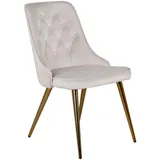 Livetastic Stuhl-Set, Beige, Messing, Metall, Textil, Füllung: Schaumstoff, zylindrisch, 50x88.5x66 cm, Esszimmer, Stühle, Esszimmerstühle, Esszimmerstühle-Set