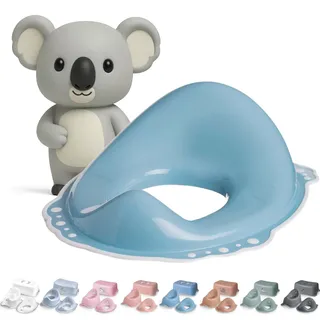 DOCARI Toilettensitz Kinder Klositz Aufsatz rutschsicher & ergonomisch blau - Toilettenaufsatz Kinder WC Sitz für komfortables sicheres Toilettentraining - Kindertoilettensitzaufsatz ab 2 Jahre