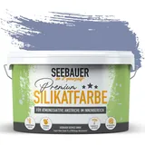 SEEBAUER diy Silikatfarbe Lila 5L für Innen (No. 903 Lilac Rush) Atmungsaktive Mineralfarbe für Allergiker - Abwaschbare Wandfarbe - Lilatöne hohe Deckkraft