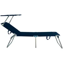 Fiam Amigo Fourty Sun Dreibeinliege 190 x 58 x 42 cm dunkelblau inkl. Sonnendach klappbar