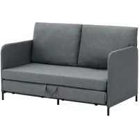 [en.casa] - Bettsofa, Soini mit Liegefunktion Dunkelgrau