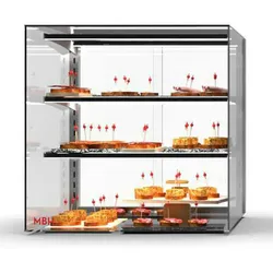 MBH - MAQUINARIA BAR HOSTELERIA MBH - Neutrale Doppelvitrine 60 cm, 2 Ebenen und guter Sicht für Gastronomie. Neutrales Glasdisplay für Gebäck und Süßwaren.