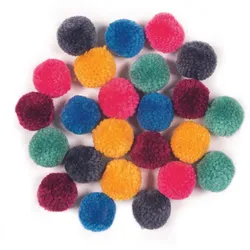 folia Pompons farbsortiert