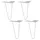 Wagner Möbelbeine HAIRPIN LEGS Retro 4tlg. Set - 12 x 12 x 20 cm, Stahl hellgrau, Bein schräg&Anschraubplatte - 12822604