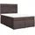 vidaXL Boxspringbett 140 x 200 cm Dunkelbraun