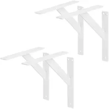 ML-Design Regalträger, Weiß, Metall, 24x3x24 cm, Wohnzimmer, Regale, Wandregale