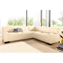 DOMO collection Ecksofa »Norma, moderne Armlehnen, zeitlos und elegant, L-Form«, wahlweise mit Bettfunktion beige