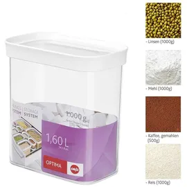 Emsa Optima rechteckig transparent/weiß 1,6 l