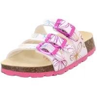 Superfit Fussbettpantoffel Pantoffeln, Weiß Mehrfarbig 1060, 24 EU Weit