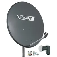 Schwaiger Satellitenschüssel Komplettset - Ø 60 cm Stahl Offset