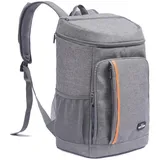 MCXKJ 28L Kühl Rucksack Kühlrucksack Kühltasche Picknicktasche Groß Isoliert Cooler Bag Männer Frauen für Strand/Picknick/Camping/Grill/BBQ/Wandern (Grau)