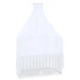 babybay Moskitoschutz und Himmel Piqué mit Band passend für alle Modelle bis 96 cm Länge, weiß Sternemix Sand/Beere