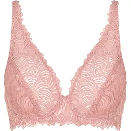 NATURANA Bügel-BH "The Friday", Damen, Gr. 75, Cup D, pink (pink rose), Obermaterial: 89% Polyamid, 11% Elasthan. Futter: 92% Polyamid, 8% Elasthan, leicht transparent, unifarben, sehr bequem, BHs Bügel-BH, mit Bügel, mit Spitze, breite Träger, feminin, bequem