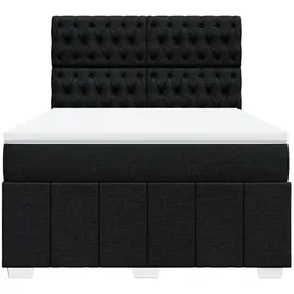 vidaXL Boxspringbett 140 x 200 cm Schwarz