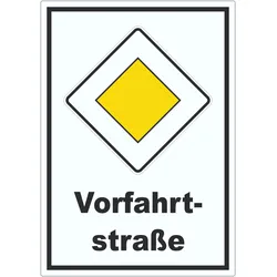 Vorfahrtstraße Aufkleber A9 (37x52mm)