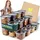 uandu Vorratsdosen Set grau 12-teilig 0,55 - 1,75 l