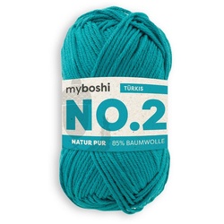 myboshi No.2 Wolle, Babywolle Häkelwolle, 100 m (1-St., No.2 Wolle Original Babywolle), Uni blau