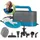 lichterblitz Dampfreiniger 1200 W grau/blau
