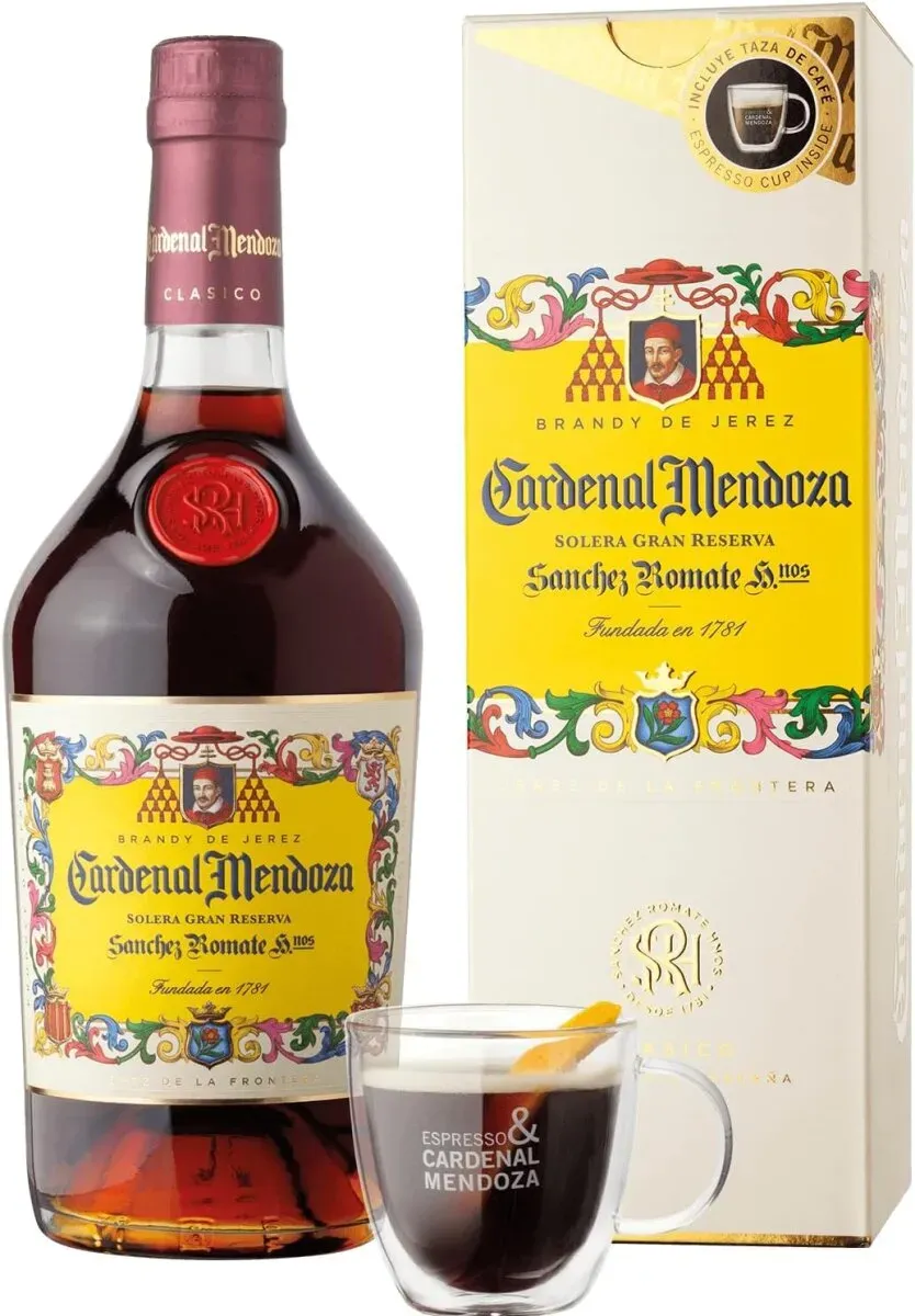 Cardenal Mendoza Solera Gran Reserva Brandy 40% Vol. 0,7l in Geschenkbox mit Espressoglas