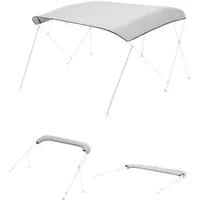 Vevor Sonnenschutz Bimini Top Ersatzbezug 271 x 244 bis 262 cm 600D Marine Gewebe Silber