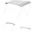 Vevor Sonnenschutz Bimini Top Ersatzbezug 271 x 244 bis 262 cm 600D Marine Gewebe Silber