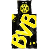 Dortmund Borussia Dortmund BVB-Bettwäsche Glow in the Dark , 1 Stück ,(135x200cm), Gelb
